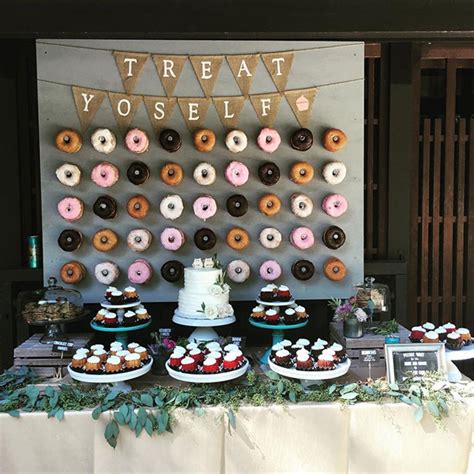 Doughnut Wall Ideas For Wedding Food Display Ideas Buffet Dessert Diy