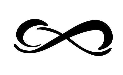 Infinity Calligraphy Vector Illustration Symbol Eternal Limitless Emblem Black Mobius Ribbon