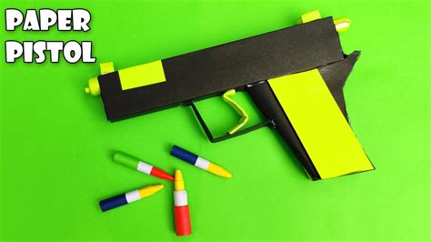 How To Make A Paper Pocket Pistol That Shoots Paper Bullet Paper Gun