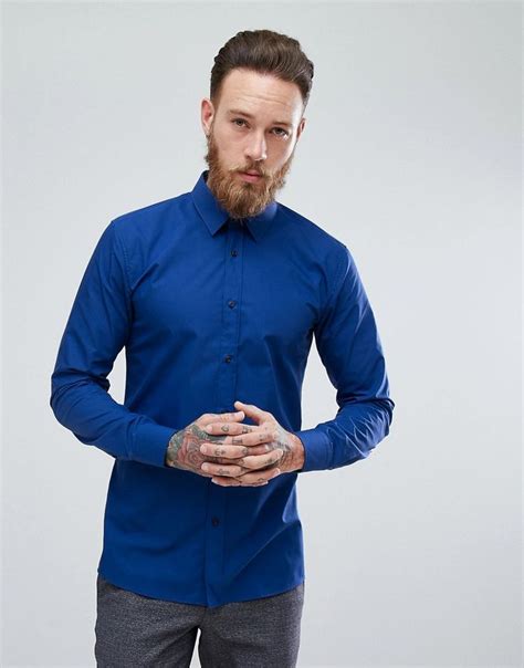 Contextualized Products In Blue Shirt Outfit Men Shirt Outfit