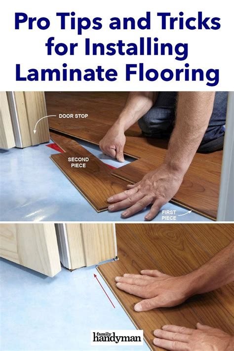 The Instructions For Installing Laminate Flooring Are Shown In Two