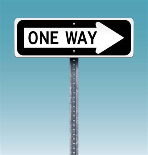 One Way Sign Clip Art Illustrations Royalty Free Vector Graphics