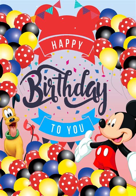 Mickey Mouse Birthday Cards — Printbirthdaycards
