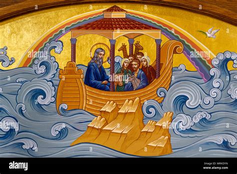 The Icon Of The Noahs Ark Part Of The Iconostasis In The Greek