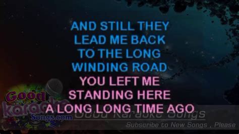 The Long And Winding Road The Beatleslyrics Karaoke Youtube