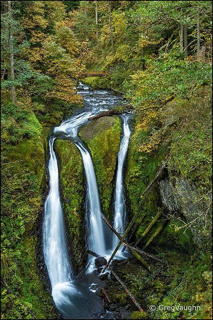 Fairyland Falls Along Ruckel Creek In The Columbia River Gorge National