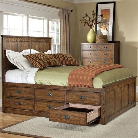 Intercon Oak Park Mission California King Panel Bed With Twelve