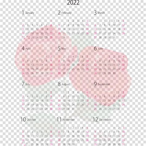 2022 Yearly Calendar Printable 2022 Yearly Calendar Clipart Calendar