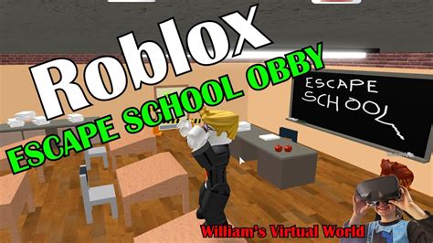 Lets Play Roblox Escape School Obby Youtube