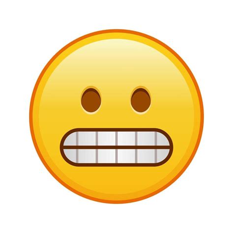 Grimace On The Face Large Size Of Yellow Emoji Smile Vector