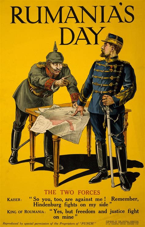 British Propaganda Poster Welcoming Romanias Decision To Join The