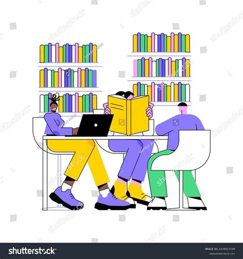 Study Together Isolated Cartoon Vector Illustrations Stock Vector