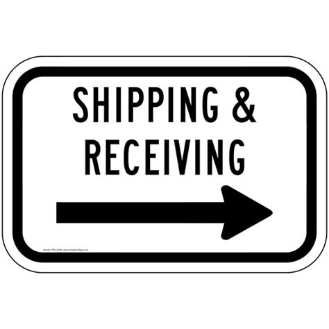 Shipping Receiving Sign Shipping And Receiving With Right Arrow