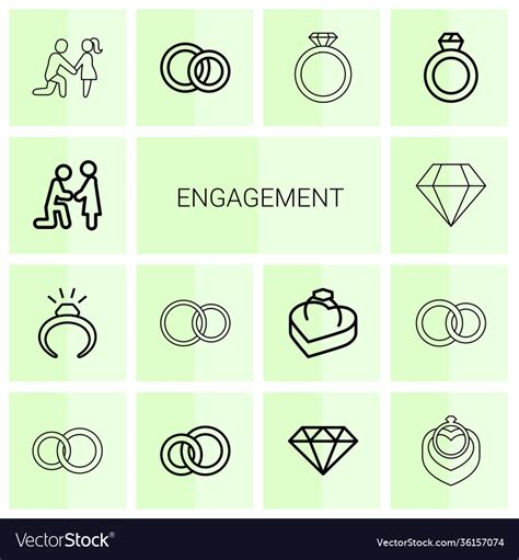 Engagement Icons Royalty Free Vector Image Vectorstock