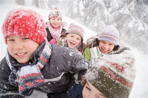 Children In The Snow Stock Photo Image Of Plant Holiday 62534534