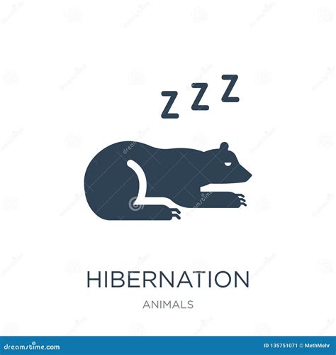 Hibernation Icon In Trendy Design Style Hibernation Icon Isolated On