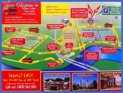 New Orleans Map Tourist Attractions