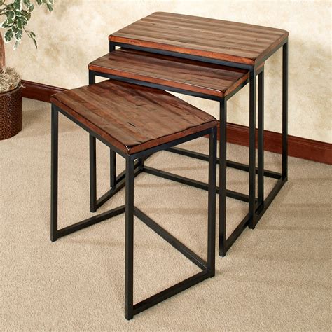Nelson Rustic Nesting Table Set