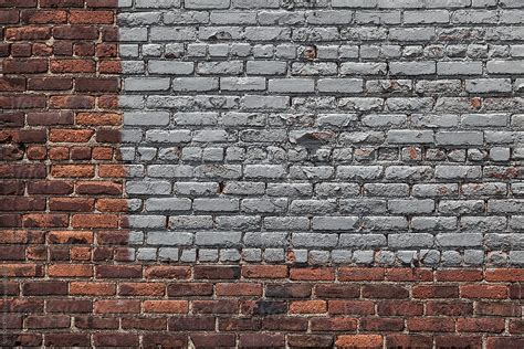 Silver Painted Brick Wall By Stocksy Contributor Victor Torres