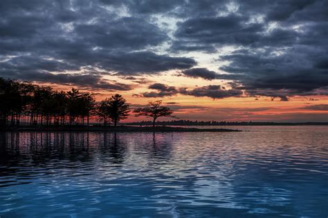 Detroit Point Blue Sunset Photograph By Ron Wiltse Fine Art America
