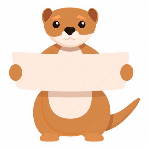 Mink Banner Adorable Animal Icon Download On Iconfinder