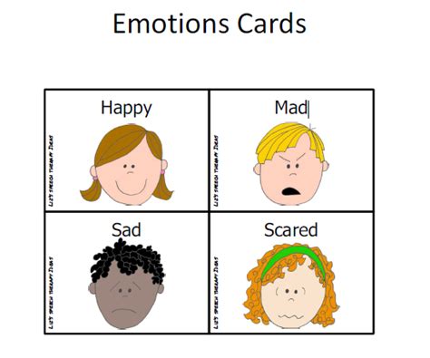Lizs Speech Therapy Ideas Basic Emotions Activity