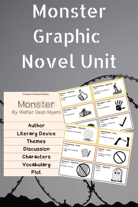 Monster Graphic Novel Unit Activities | Novel unit activities, Novel