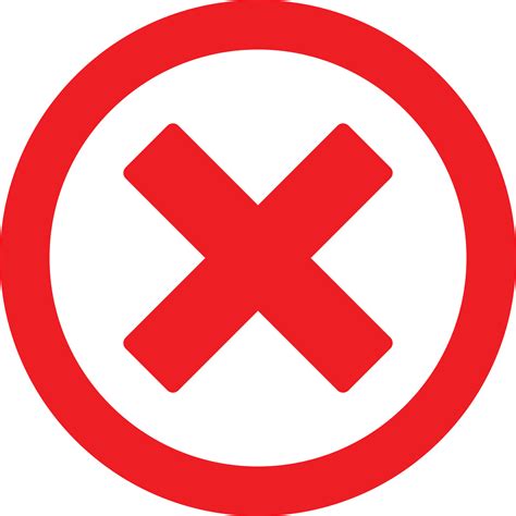 Red Delete Icon Circle Vector Remove Close Cancel And Incorrect