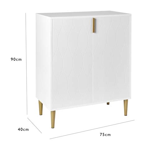 Gloria Small Sideboard White And Brass Effect Delivery On Or Befor