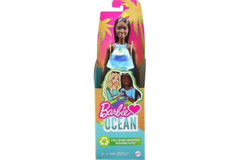 Barbie Loves The Ocean Doll 11 5 Brunette Blue Palm Trees Grb35 Grb37 Uk