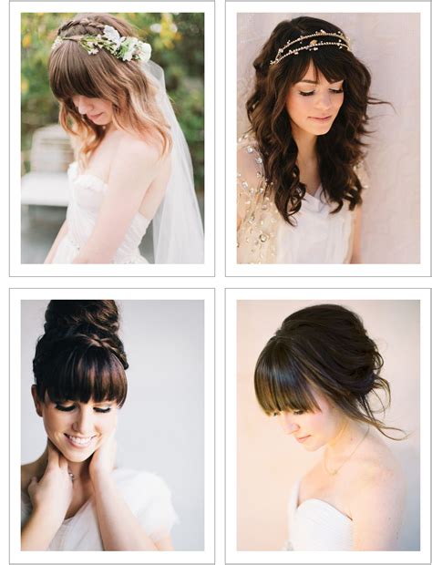 Bridal Hair Bangs Bridal Bangs Curtain Bangs With Wedding Updos