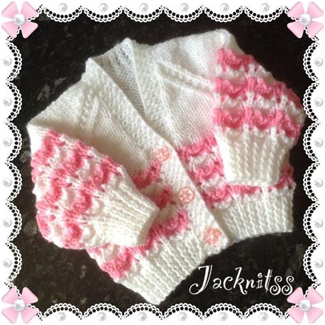 Lacey Stripe Baby Cardigan Knitting Pattern By Jacqueline Gibb