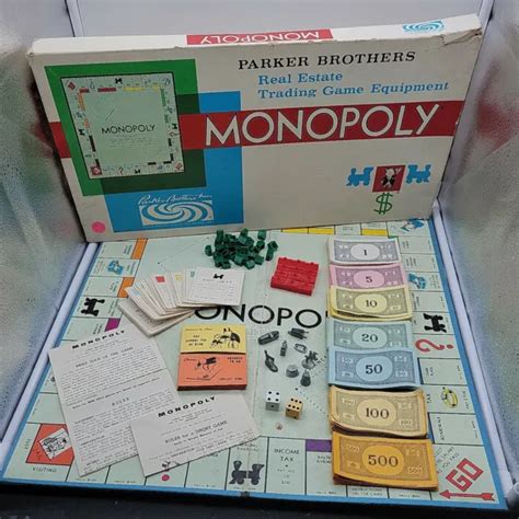 vintage 1961 monopoly board game parker brothers gm classic original complete 19 44 picclick