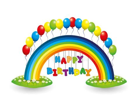 Happy Birthday Sign Rainbow