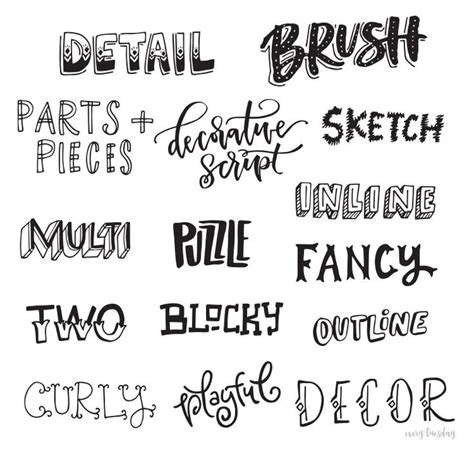 Freebie Hand Lettering Style Inspiration Guide Hand Lettering Hand