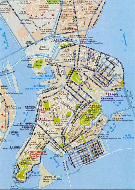 Large Road Map Of Macau In Chinese Macau Asia Mapsland Maps Of
