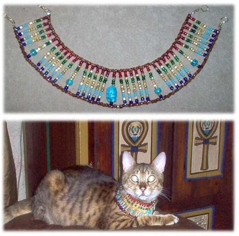 Samuel is obviously a fabulous model for these diy fancy cat collars. DIY Egyptian cat collar | For My Animals! | Pinterest | Cats, Cat collars and Collars