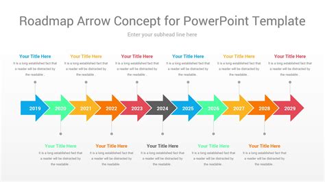 Roadmap Arrow Concept For Powerpoint Template Ciloart