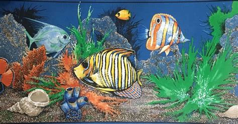 Sea Life Fish Wallpaper Border Under The Sea Pre Pasted Vinyl Colorful