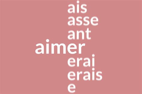 Conjugating The Regular French Verb Aimer To Like Love French