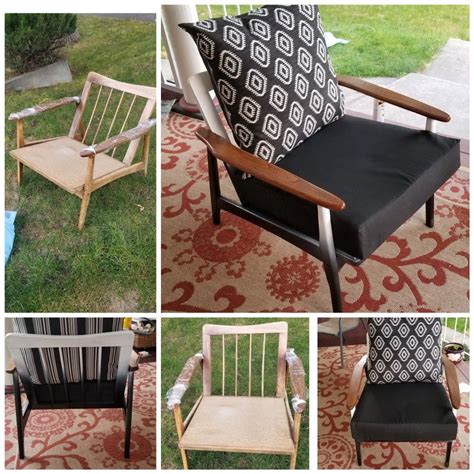 Ombre Patio Chair Restored From Old 60s Era Lawn Chair Before And