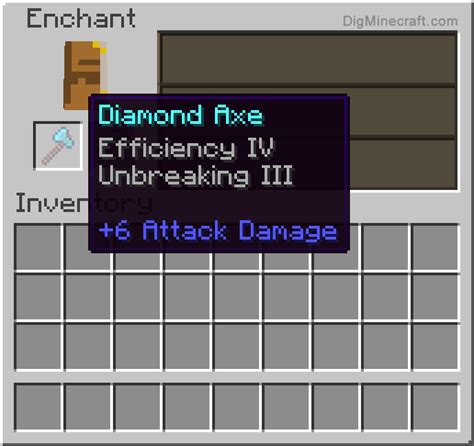 Minecraft Axe Enchantments Minecraft Tutorial And Guide