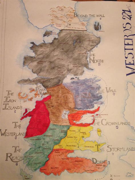 Risk Map Of Westeros Maps Of The World
