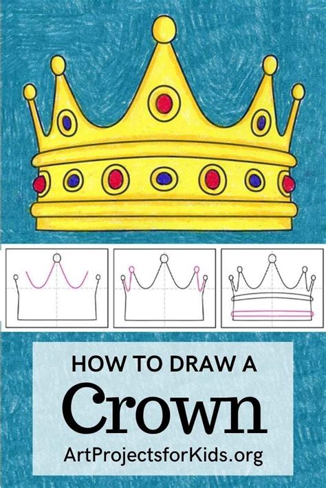 Easy How To Draw A Crown Tutorial And Crown Coloring Page Drawings