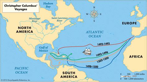 Christopher Columbus Voyages New World Discovery