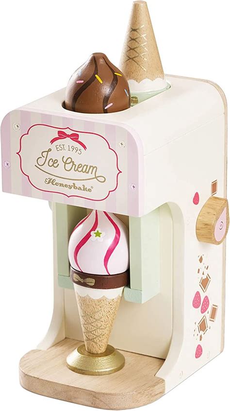 Le Toy Van Ice Cream Machine And Wooden Ice Cream Set Pastel Ice
