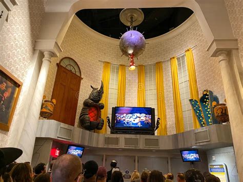 The Interior Of The Despicable Me Minions Ride At The Universal Studios