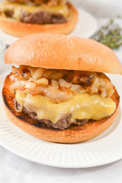Burger With Caramelized Onions It Is A Keeper