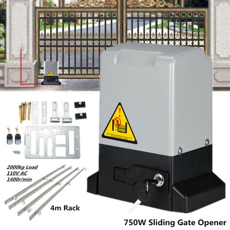 Automatic Electric Sliding Gate Opener 2000kg Motor W 2 Remote Control 4m Rack Ebay