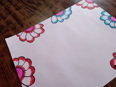 Dear Study New Flower Decoration Paper Border Design Chart Paper